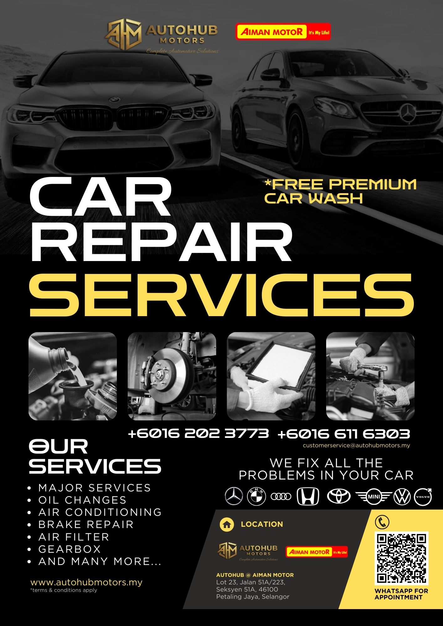 Autohub Motors service partnership with Aiman Motor PJ